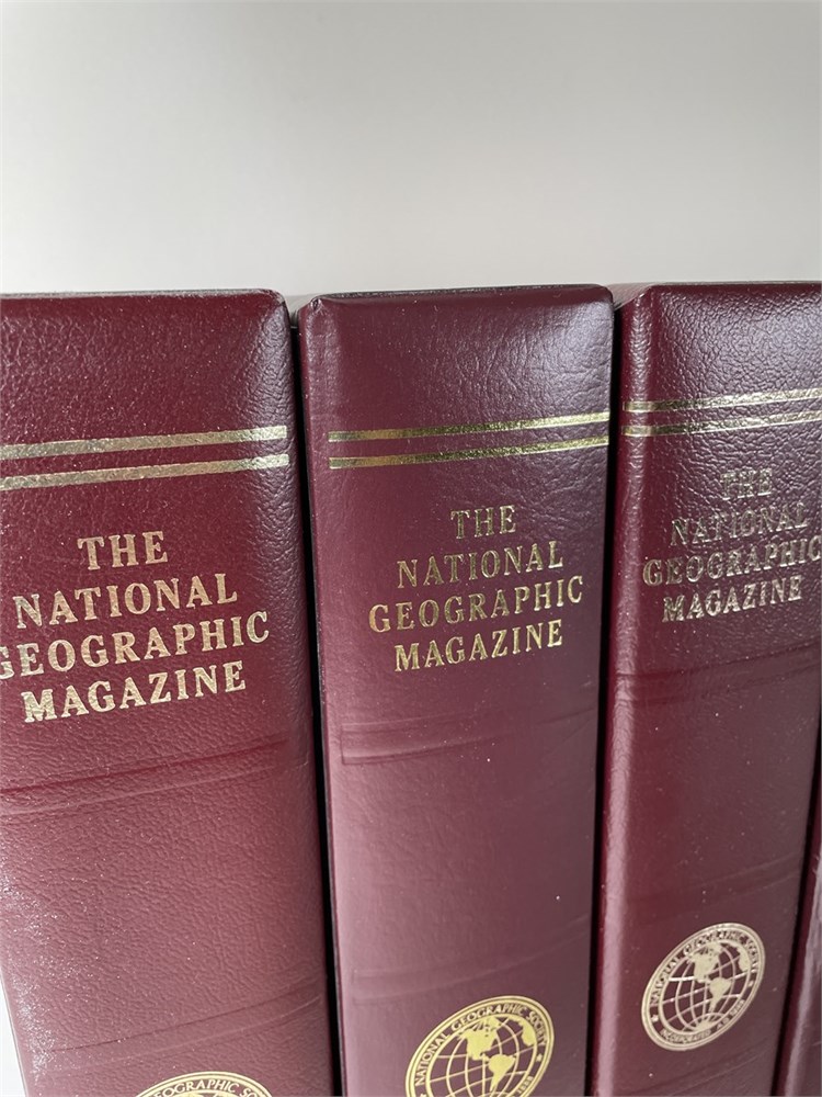 North East Ohio Auctions - National Geographic Magazine Leather Slipcases