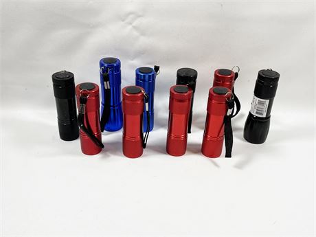 Ten (10) Mini Flashlights